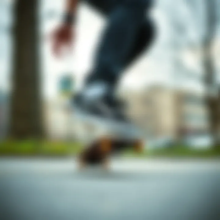 Skater in Action with Vans 721356 Black Skater wearing Vans 721356 Black in action