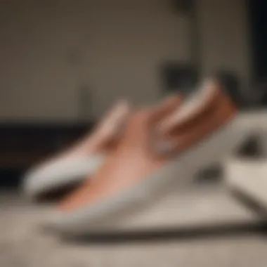 Vans Classic Slip-On Leather in Action on the Skateboard Vans Classic Slip-On Leather worn in a skateboarding setting