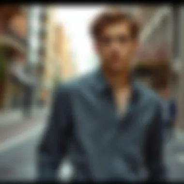 Versatility Meets Urban Skate Lifestyle Vans dress shirt worn in an urban skate setting, showcasing its versatility.