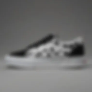 Side profile of the Vans Old Skool Black & White Checkered Platform Shoes highlighting the platform sole