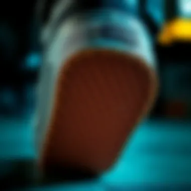 Detail of the Sole for Traction and Durability Close-up of the Vans Sentry Black's sole, highlighting traction and durability