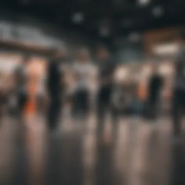 Local skaters interacting during an event at the Vans store.