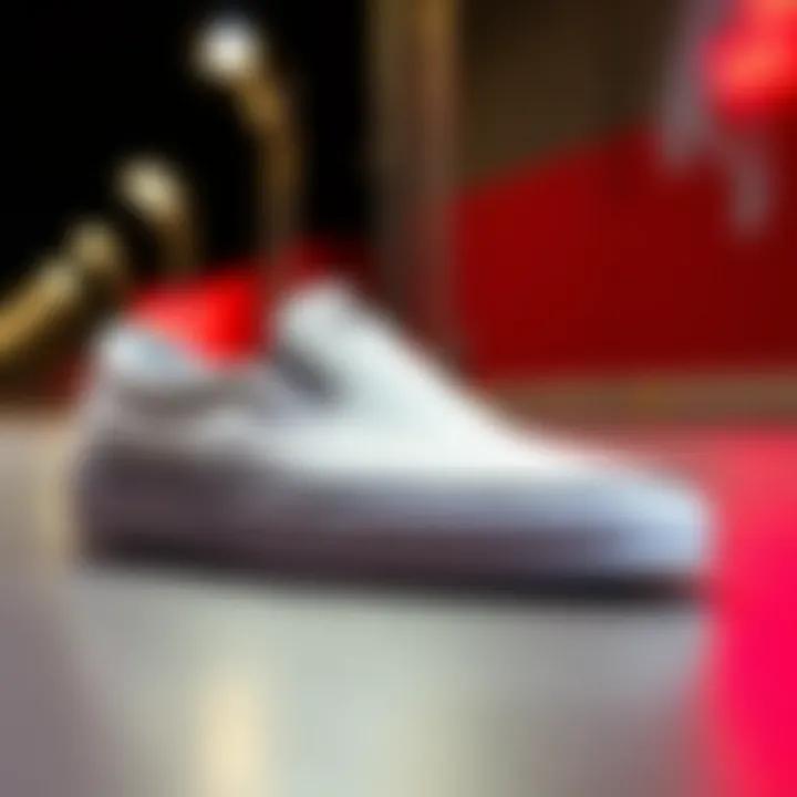 Elegant design of Vans Tumble Slip On showcasing white leather