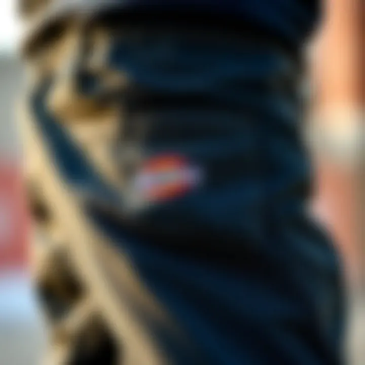Quality Matters: The Fabric of Dickies Pants Close-up of the fabric quality of Dickies pants