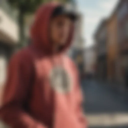 Stylish skateboarder wearing a quality hoodie