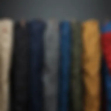 Collection of Dickies pants in various styles and colors