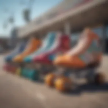 A vibrant display of various Impala skates showcasing different colors and designs