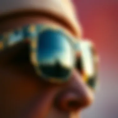 Close-up of Zoo York sunglasses showcasing unique design