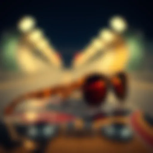 Zoo York Sunglasses on Skateboard Stylish Zoo York sunglasses resting on a skateboard